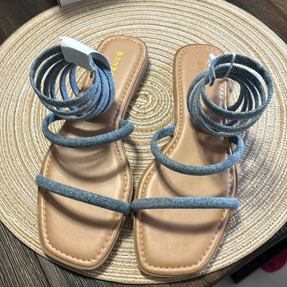 Bamboo Blue Sandals size 8.5